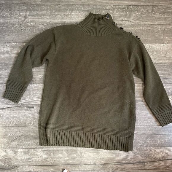 Revolve ANTHROPOLOGIE Margarita tunic Sweater in Green Khaki - Picture 7 of 15